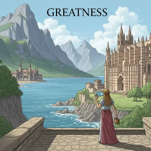 Discover Greatness: Symbolic Imagery of Vision and Grandeur