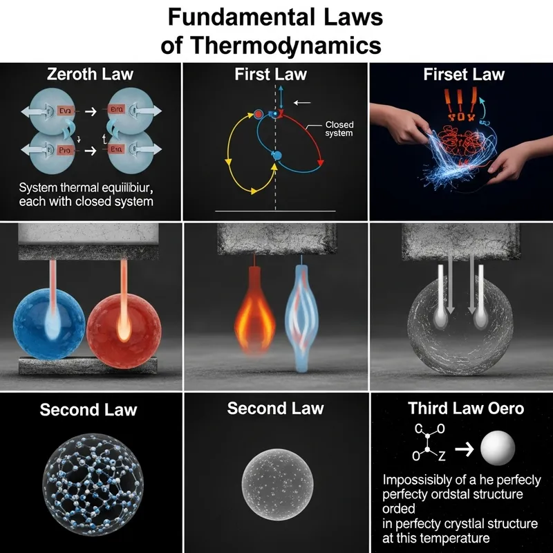 Exploring the Laws of Thermodynamics: Zeroth, First, Second & Third