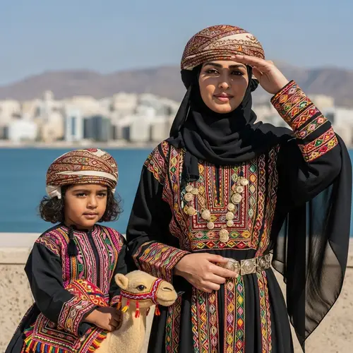 Traditional Omani Women in Muscat City | Beautiful Landscape View