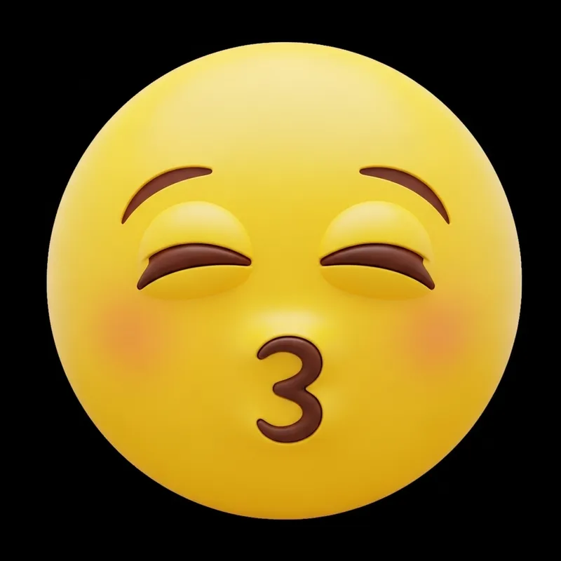 Loving Kiss Yellow Smiling Face | Emotional Expression