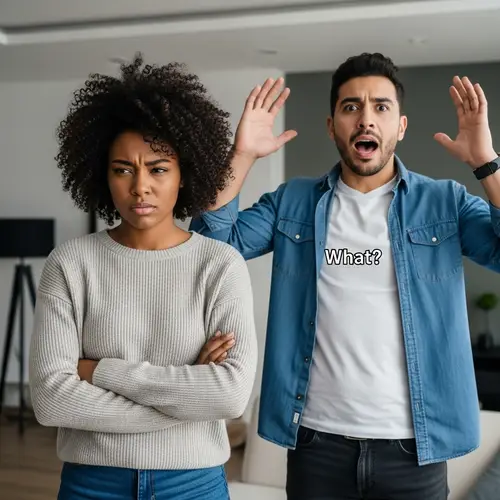 Hispanic Boyfriend and Black Girlfriend in Tense Situation
