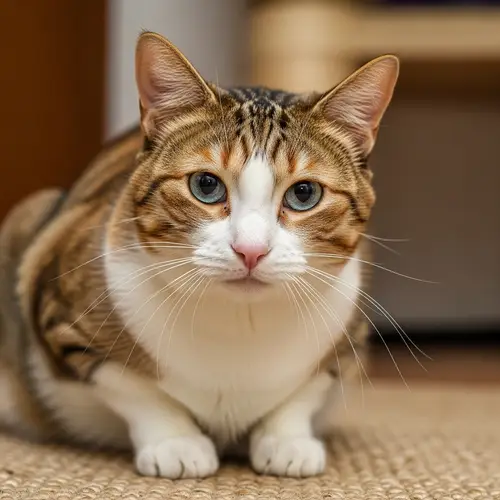Colorful Ginger Cat with Sky-Blue Eyes | Cozy House Setting