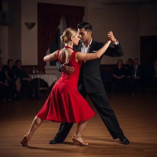 Passionate Tango Dance: South Asian Man and Caucasian Woman