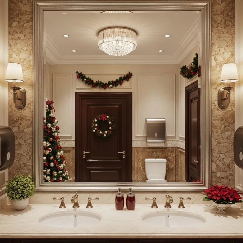 Luxurious Women's Restroom at Christmas Award Ceremony Luxurious Women's Restroom at Christmas Award Ceremony
