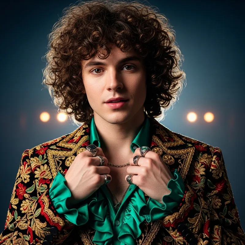 Harry Styles: Talented English Singer with Curly Brown Hair