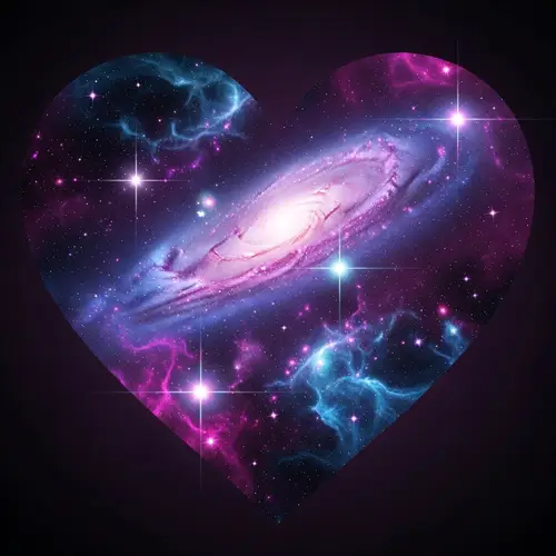 Galactic Stylized Heart Shape