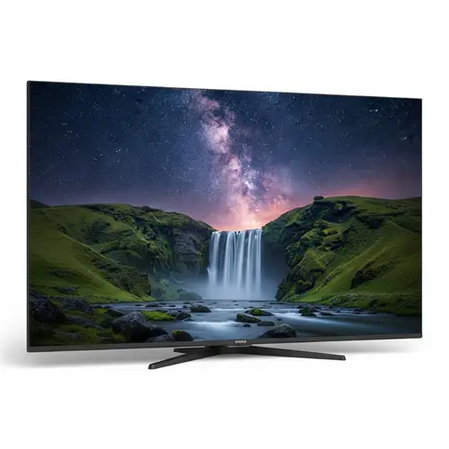 Stunning 8K Landscape Image: Waterfall Under Starry Sky in Spring