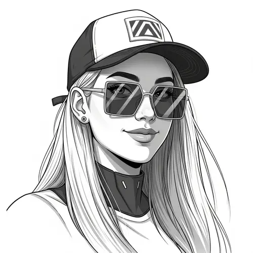 Cinematic 2D Illustration of Young Hispanic Woman