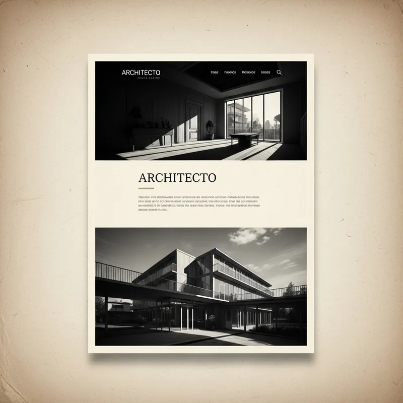 Vintage Architect's website splash screen with video player