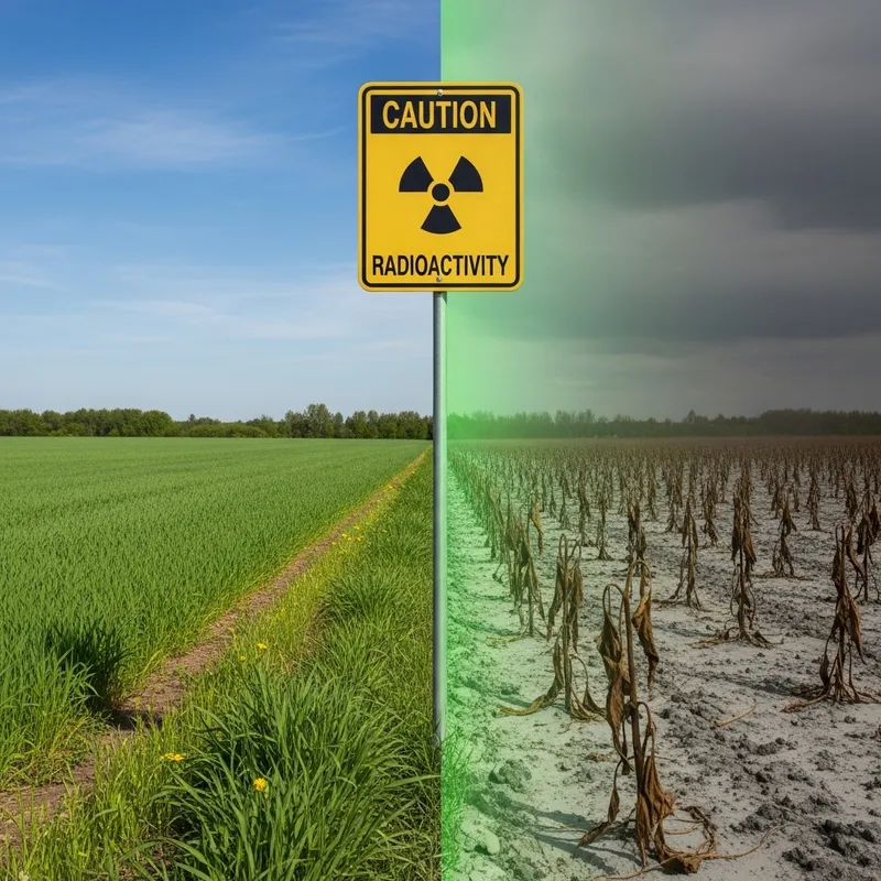 Radioactivity Effects on Land: Visual Contrast Reality Radioactivity Effects on Land: Visual Contrast Reality