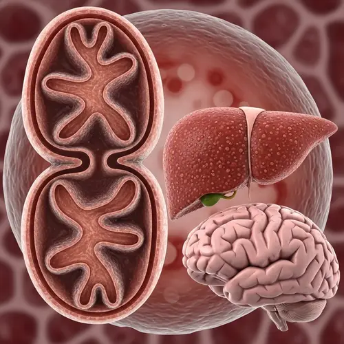 Mitochondria, Liver & Brain Organs: Detailed Scientific Visualization