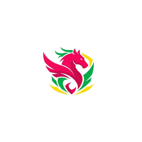 Captivating Esports Team Logo in Pink and Green