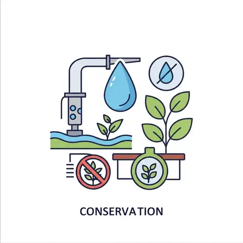 Water Conservation Icon for Agriculture | Reduce Water Usage