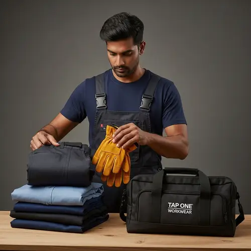 South Asian Man Packing Robust Workwear | Tap One Workwear