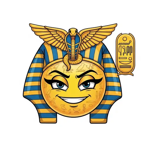 Egyptian Emoticon: Cute Hieroglyphic Symbol