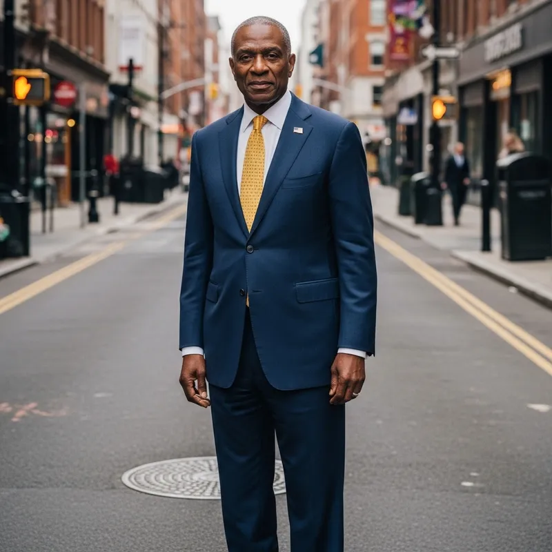 Intense Narendra Modi: Vibrant City Street Portrait