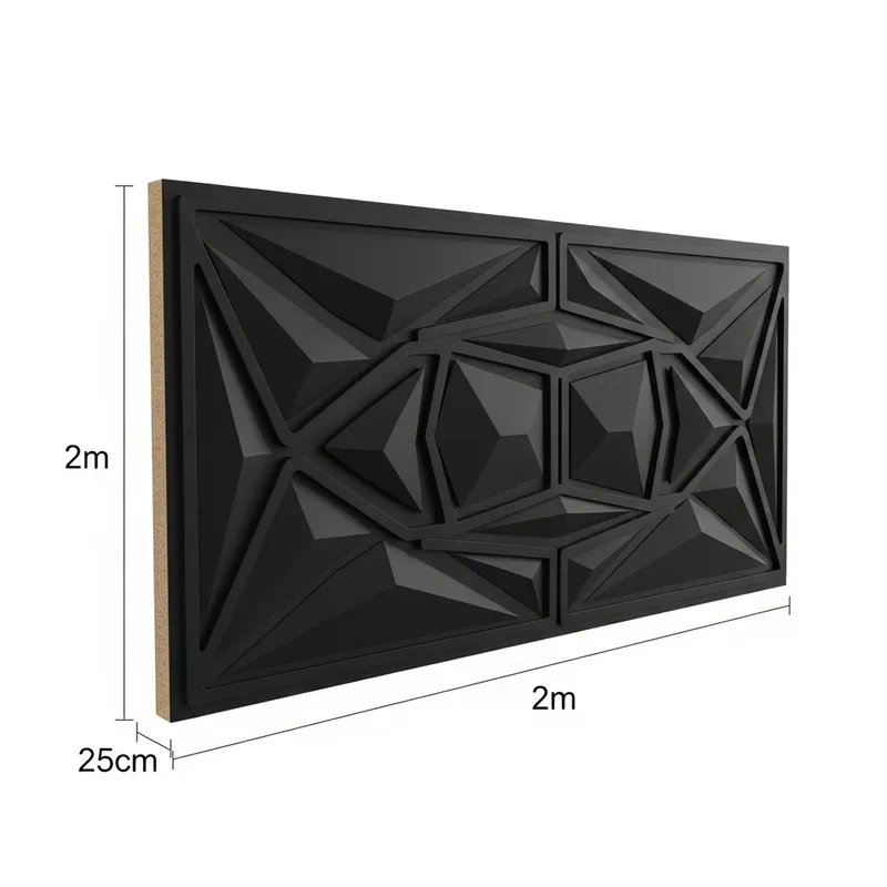 Contemporary 3D Rectangular Panel with Geometric Design