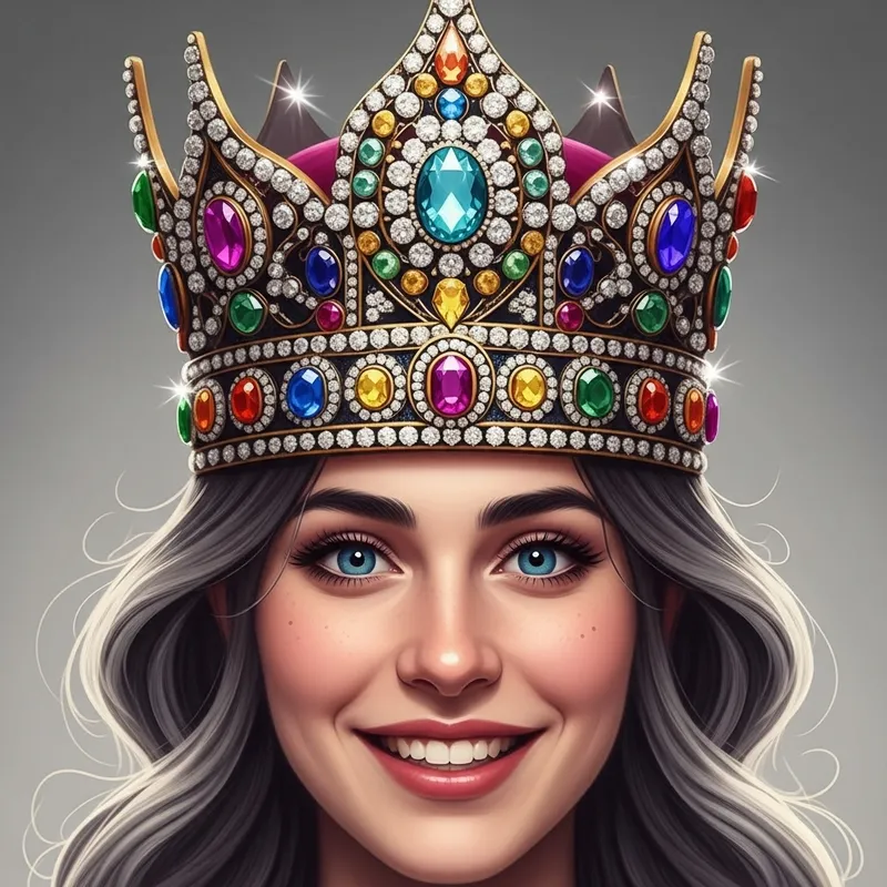 My Pic with Crown: A Cheerful Self-Portrait