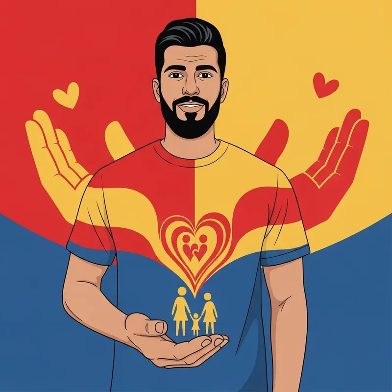 Adoption Social Worker T-shirt Design | Red Blue Yellow Adoption Social Worker T-shirt Design | Red Blue Yellow