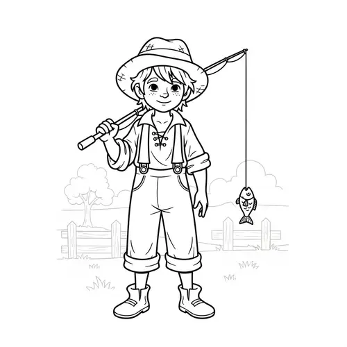 Tom Sawyer Coloring Page | Full Body Printable