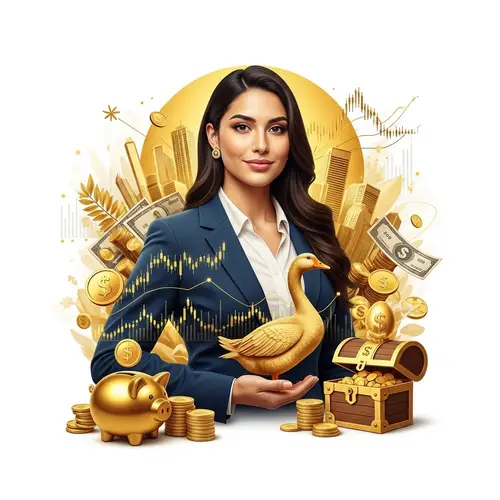 Modern Portrait of Financial Success - Wealth & Prosperity Symbolized