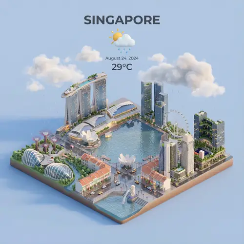 Explore Singapore's Iconic Landmarks in 3D