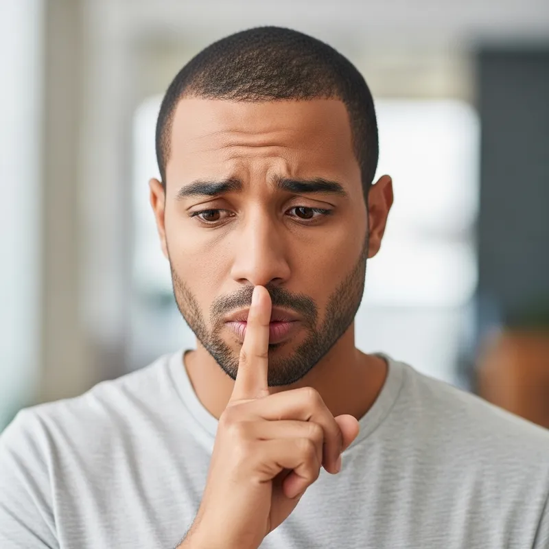 Middle Eastern Man Asking for Silence | Quiet Gesture