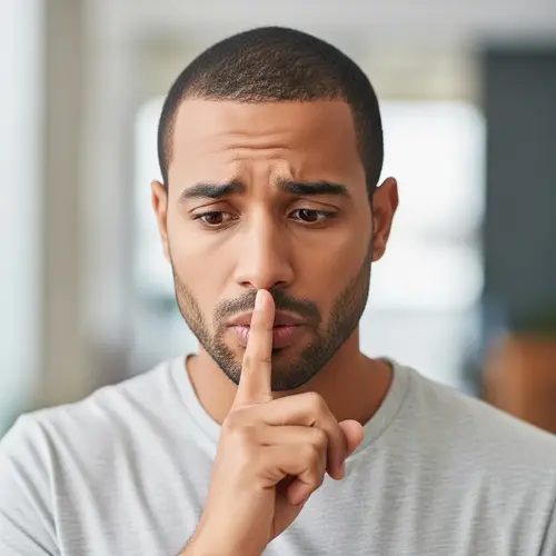 Middle Eastern Man Gesturing for Silence | Silent Expression