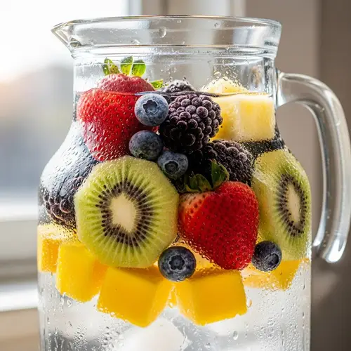 Refreshing Frozen Fruits Water Infusion