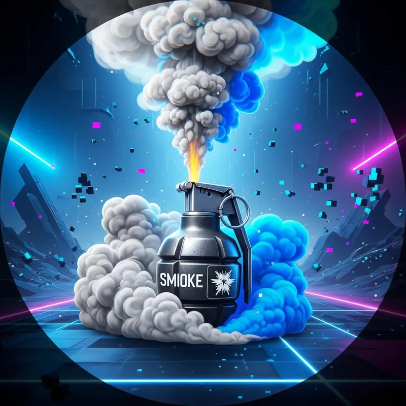 Unique YouTube Avatar with Smoke Grenade Design