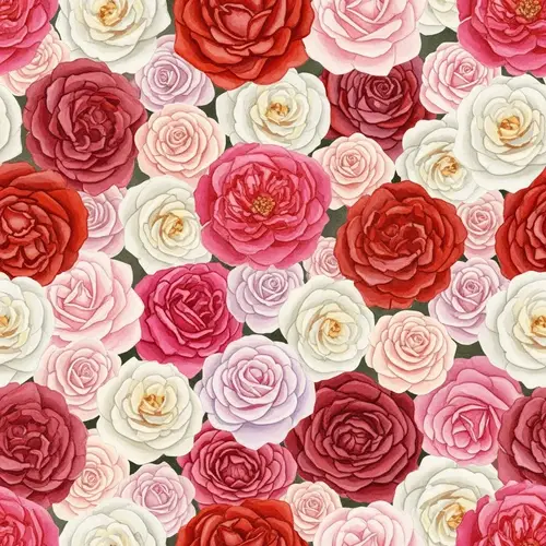 Vibrant Garden Roses Watercolor Painting | Delicate Beauty