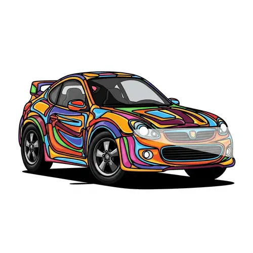 Abstract Car Art | Colorful Vehicle Design