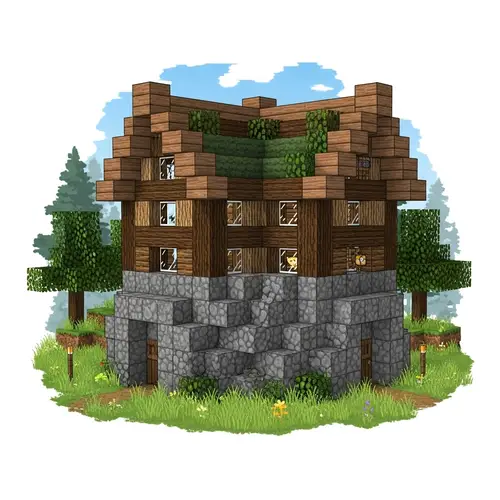 Rustic Minecraft Survival House Design