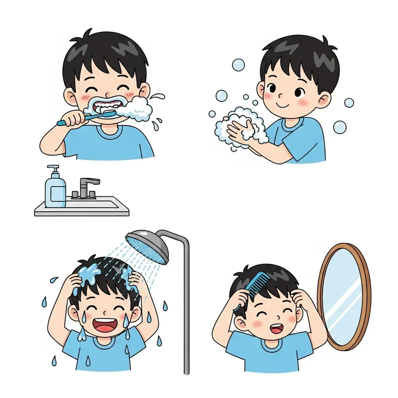 Boy Hygiene Illustrations - Fun Hygiene Activities for Boys Boy Hygiene Illustrations - Fun Hygiene Activities for Boys