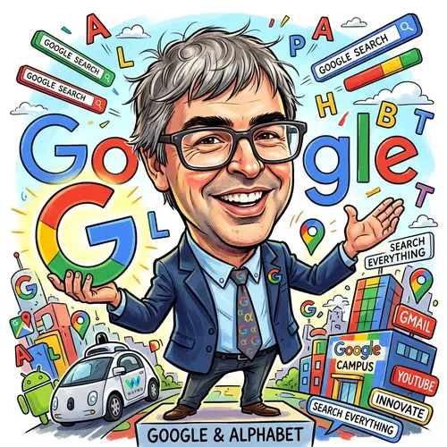 Larry Page Caricature Art Online