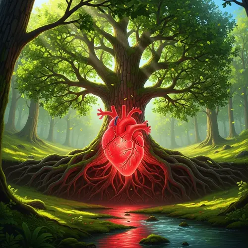 Heart-Tree Connection: Symbolism of Life | Red Heart Art