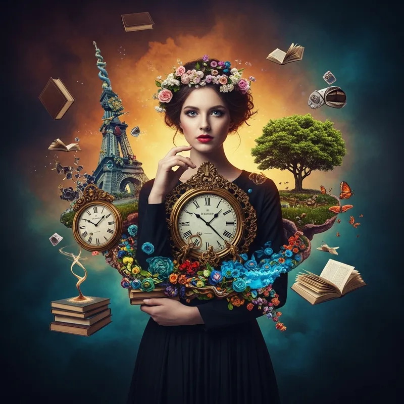 Surreal Highly Realistic Photo: Detailed Woman Portrait Surreal Highly Realistic Photo: Detailed Woman Portrait