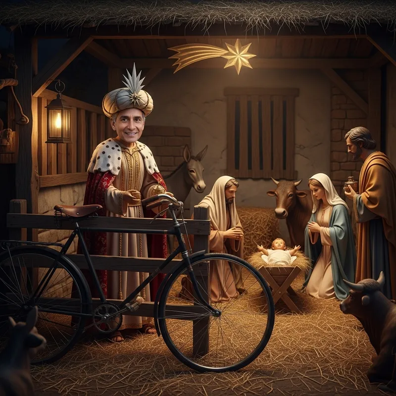 Latin American Nativity Scene with President Gabriel Boric as Wise Man Latin American Nativity Scene with President Gabriel Boric as Wise Man