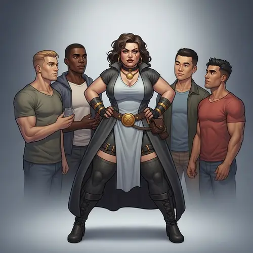 Unique Curvy Female Omega with Four Alpha Males - Strong Aura