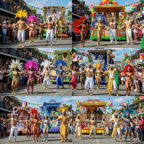 Vibrant Carnival Celebration in Full Swing