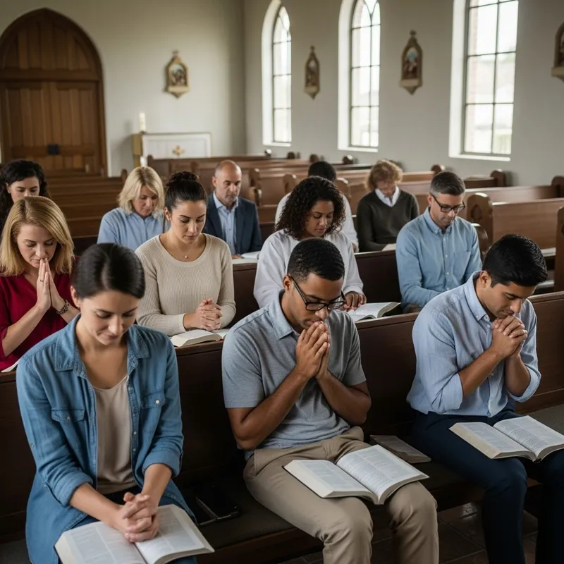 Preast Church Group Study in Mediterranean Style Interior