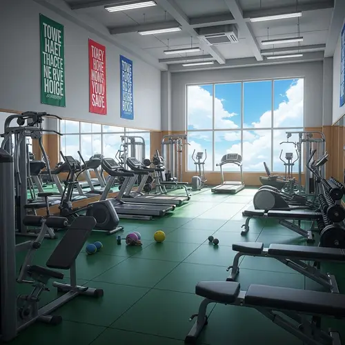 Anime-Styled Gym Design for Workout Enthusiasts