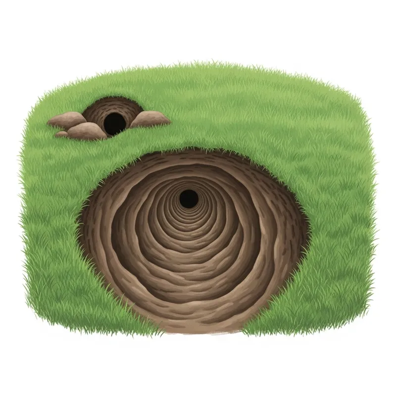 Intricate Rabbit Hole: Nature's Underground Sanctuary