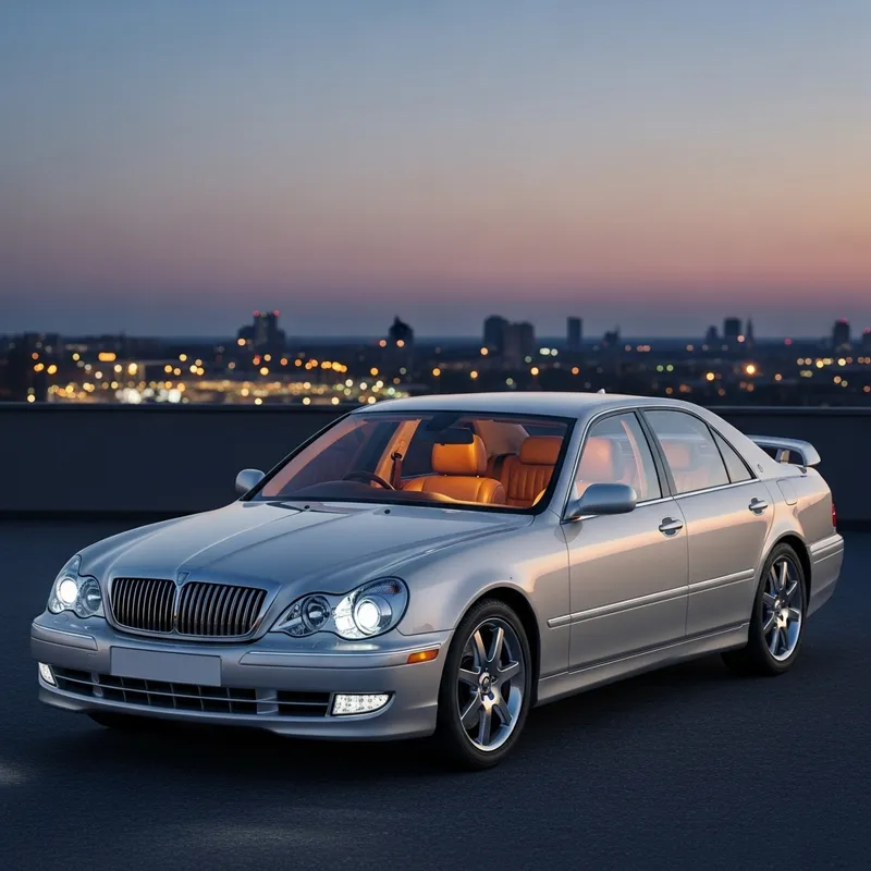 Sleek Four-Door Automobile with Luxury Features