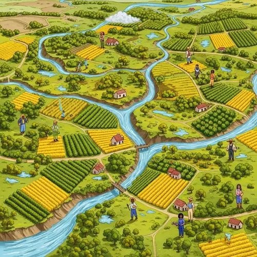 Diverse Rural Landscape: Water Stress & Agricultural Grading