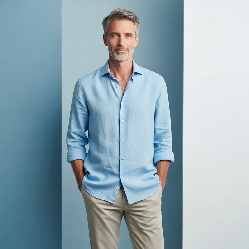 Middle-Aged Man in Casual Blue Attire - 3D Render by Muttex Middle-Aged Man in Casual Blue Attire - 3D Render by Muttex
