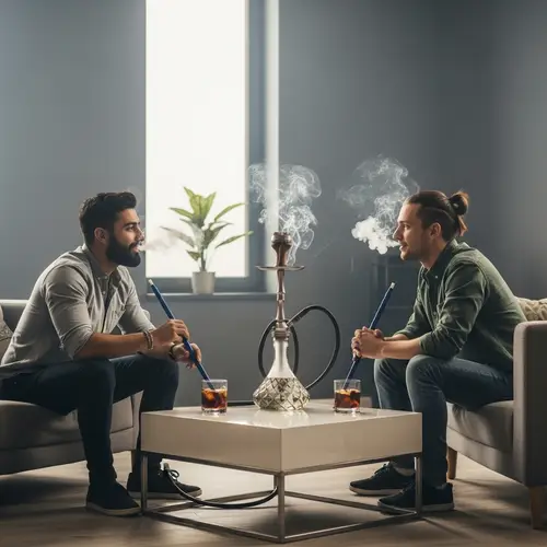 Chic Swag Room with Hookah: Stylish Ambiance and Relaxing Vibe