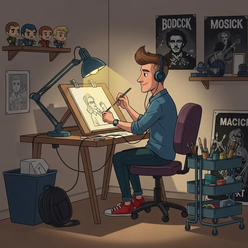 Professional Illustrator at Workstation | Creative Workspace