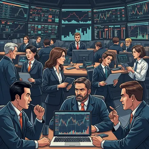 Dynamic Stock Market Scene with Diverse Traders and Electronic Graphs