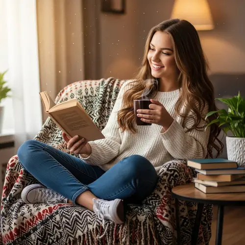 Youthful Reading: Brooke Monk - Teen Reading Book with Coffee